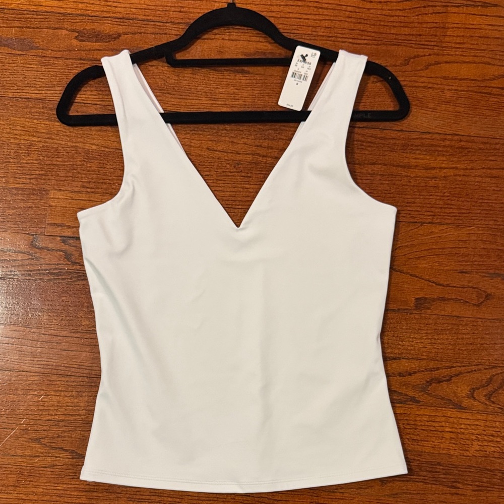 Elegant White V-Neck Women's Top